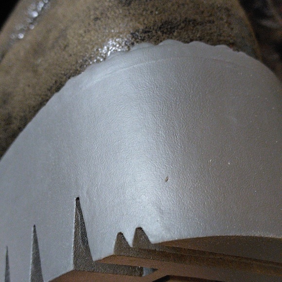 LFL By Lust For Life 7.5 Brown Faux Fur Buckle Snap Chunky Metallic Brown Boots - Picture 15 of 16